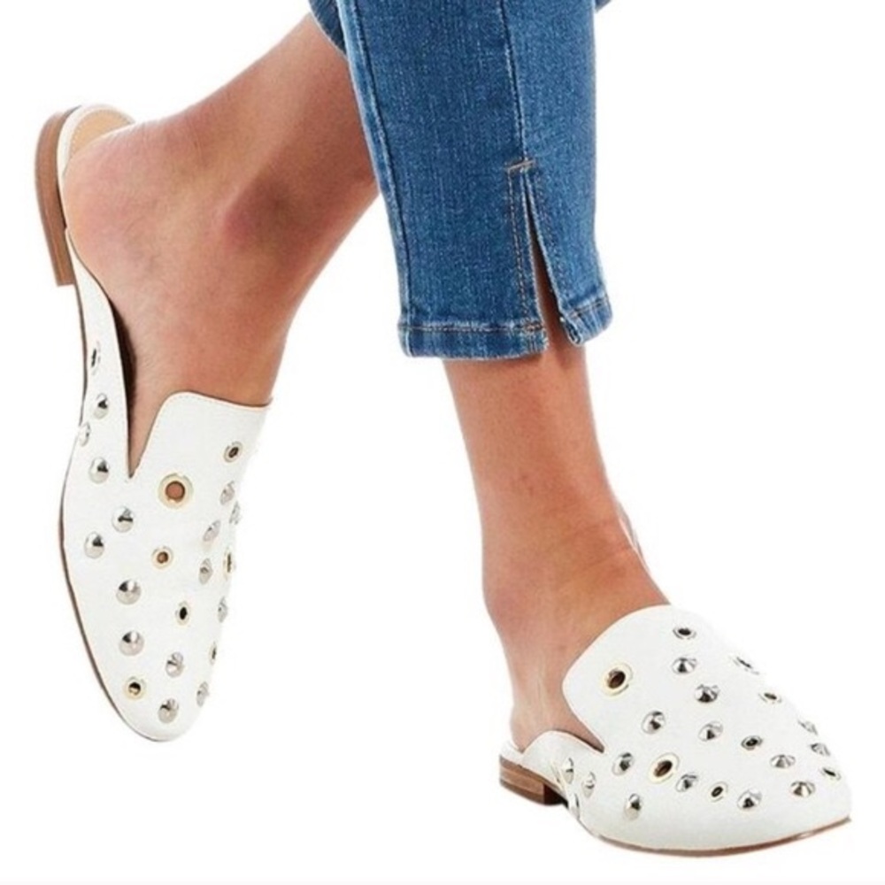 GIANNI BINI Studded Leather Mules